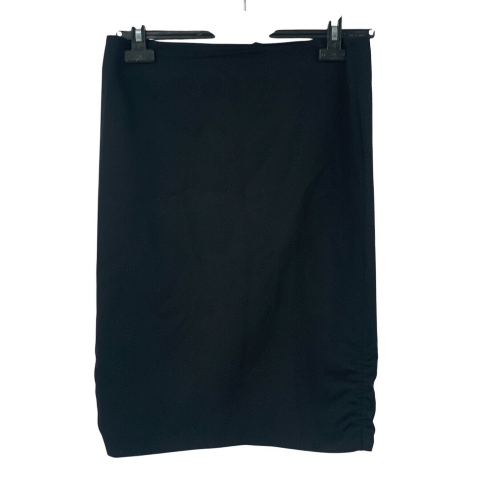 Emporio Armani Women's Pencil Skirt Side Ruched Detail Black Fitted Size‎ 6